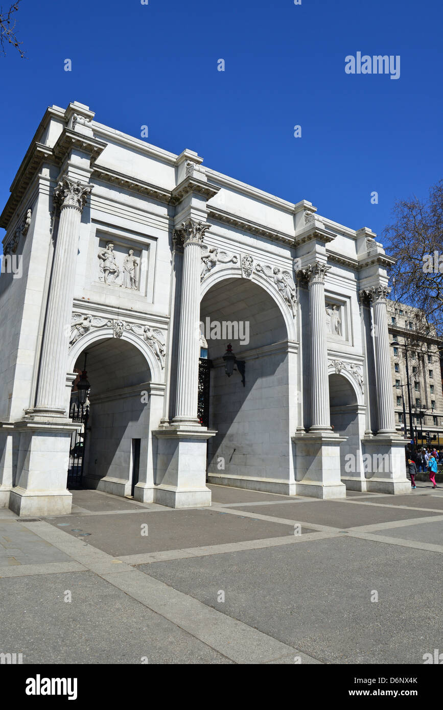 Marble Arch, Oxford Street, City of Westminster, London, größere London, England, Vereinigtes Königreich Stockfoto