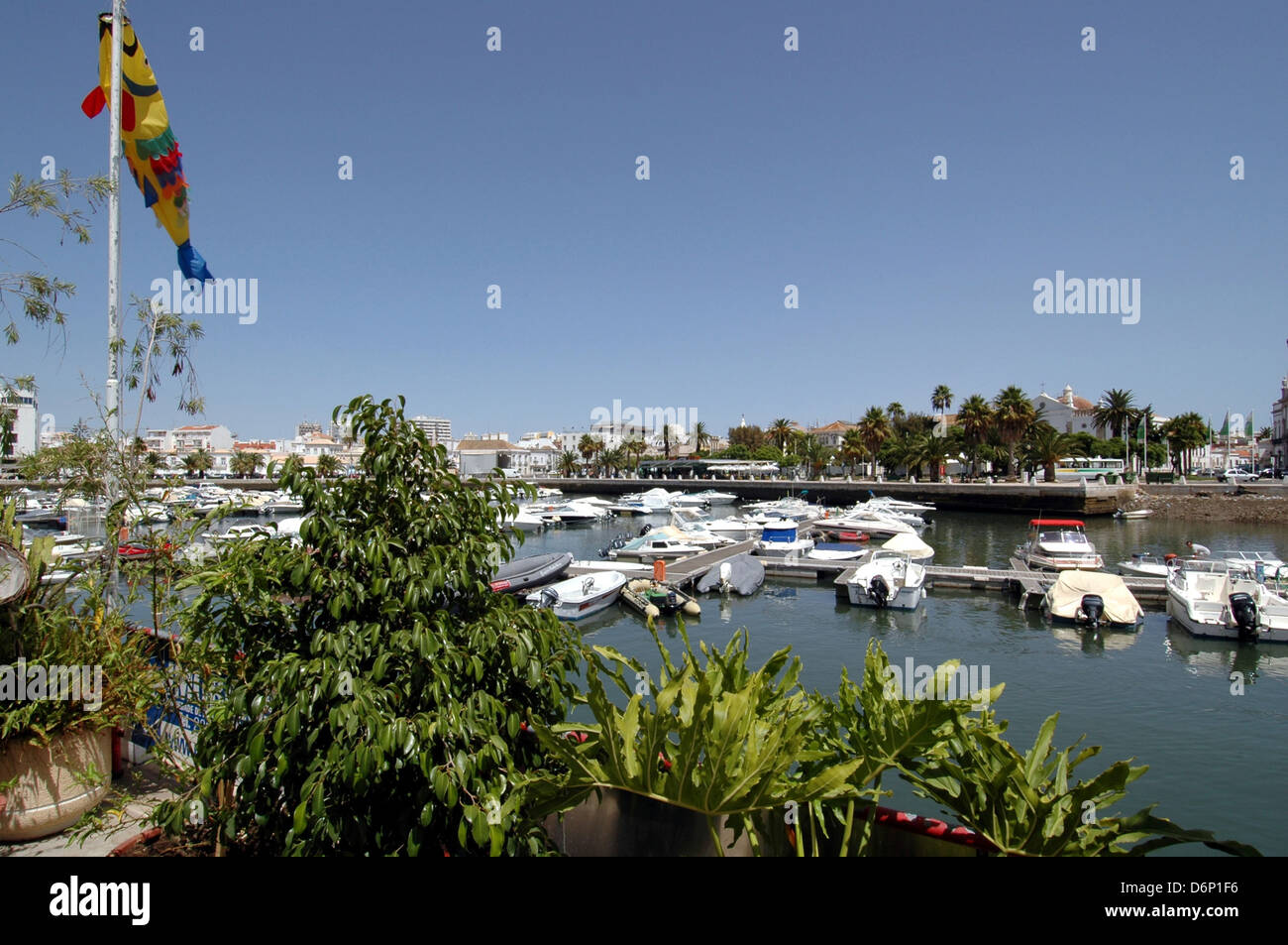Boote in der Marina in der Stadt Faro an der Algarve die südlichste Region Portugals Stockfoto