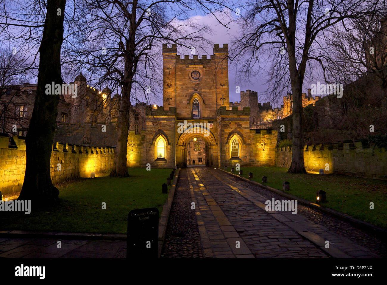 Torhaus, Durham Castle, University College, Durham, England, Vereinigtes Königreich, Europa Stockfoto