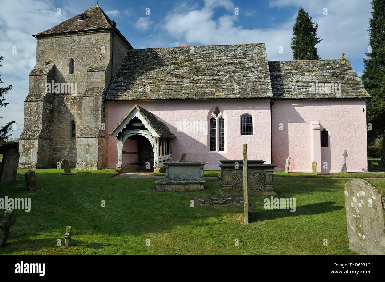 Kirche St. Marys 11. Jahrhundert Norman, Kempley, Newent, Gloucestershire Stockfoto