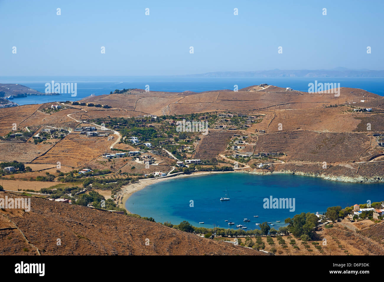 Der Strand von Otzias, Agios Sostis, Kea Insel, Cyclades, griechische Inseln, Griechenland, Europa Stockfoto