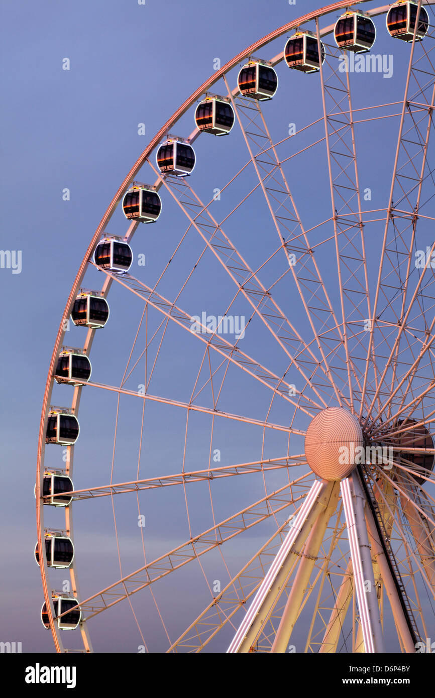 Wheel of York in der Abenddämmerung, York, Yorkshire, England, Vereinigtes Königreich, Europa Stockfoto
