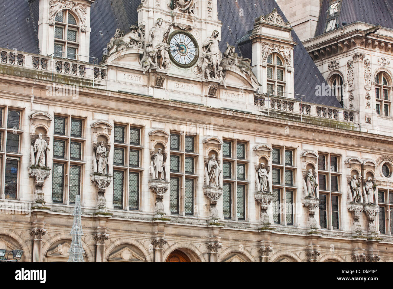 Das Hotel de Ville (Rathaus) in Paris, Frankreich, Mitteleuropa Stockfoto