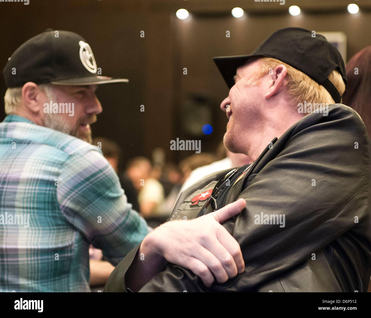 Ehemaliger Tennisspieler Boris Becker nimmt Teil an der European Poker Tour in Berlin, Deutschland, 21. April 2013. Dies ist das größte Pokerturnier Europas, mit mehr als 800 Teilnehmer. Foto: Ole Spata Stockfoto