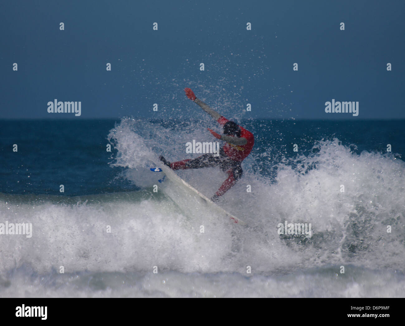 Calypso British Schools zu surfen, Meisterschaft, Widemouth Bay, Cornwall, UK 2013 Stockfoto