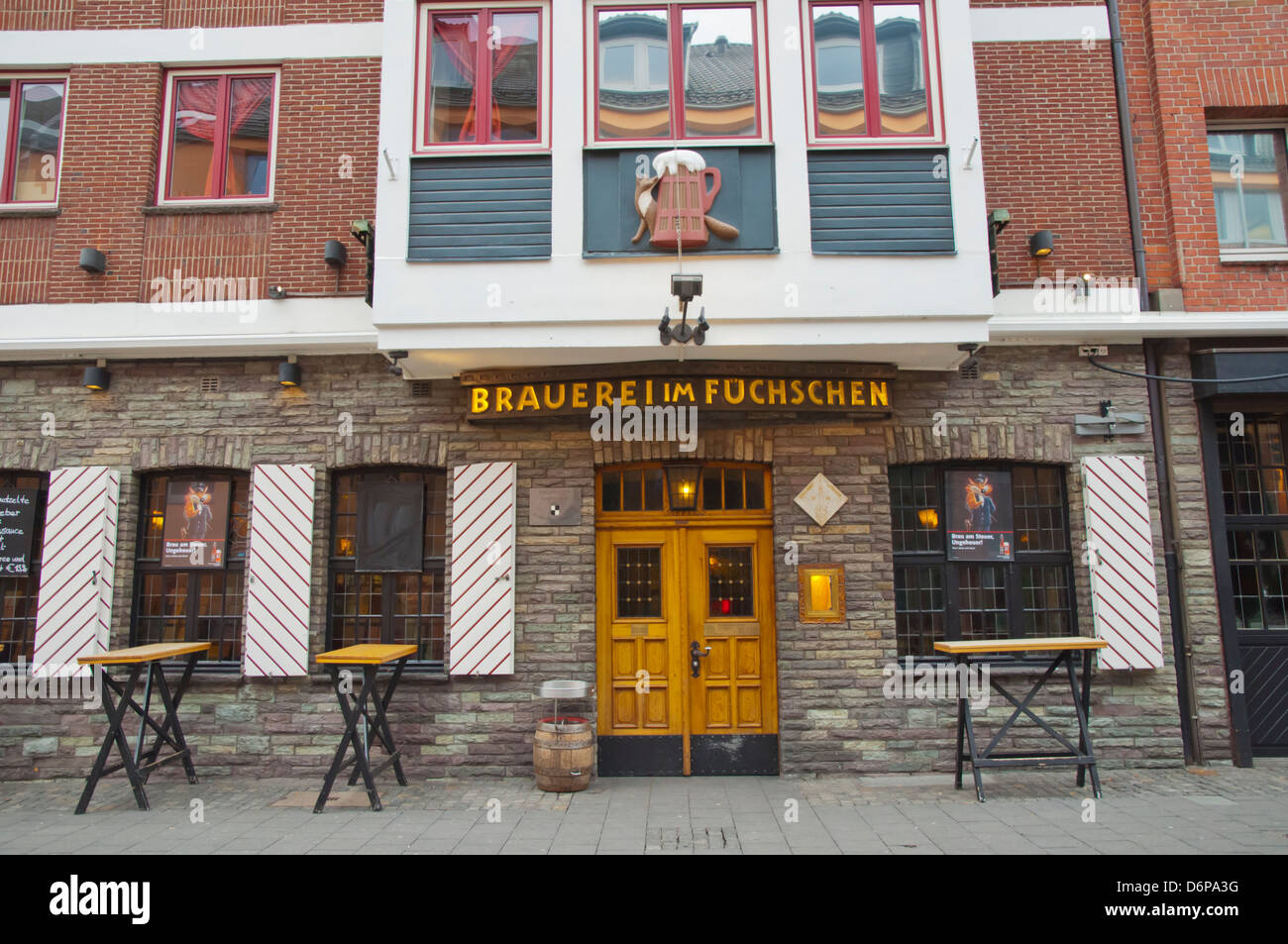 Brauerei Im Fuchschen Bier Hall Restaurant äußere Altstadt der alten Stadt Düsseldorf Stadt Nordrhein-Westfalen Region Deutschland Stockfoto