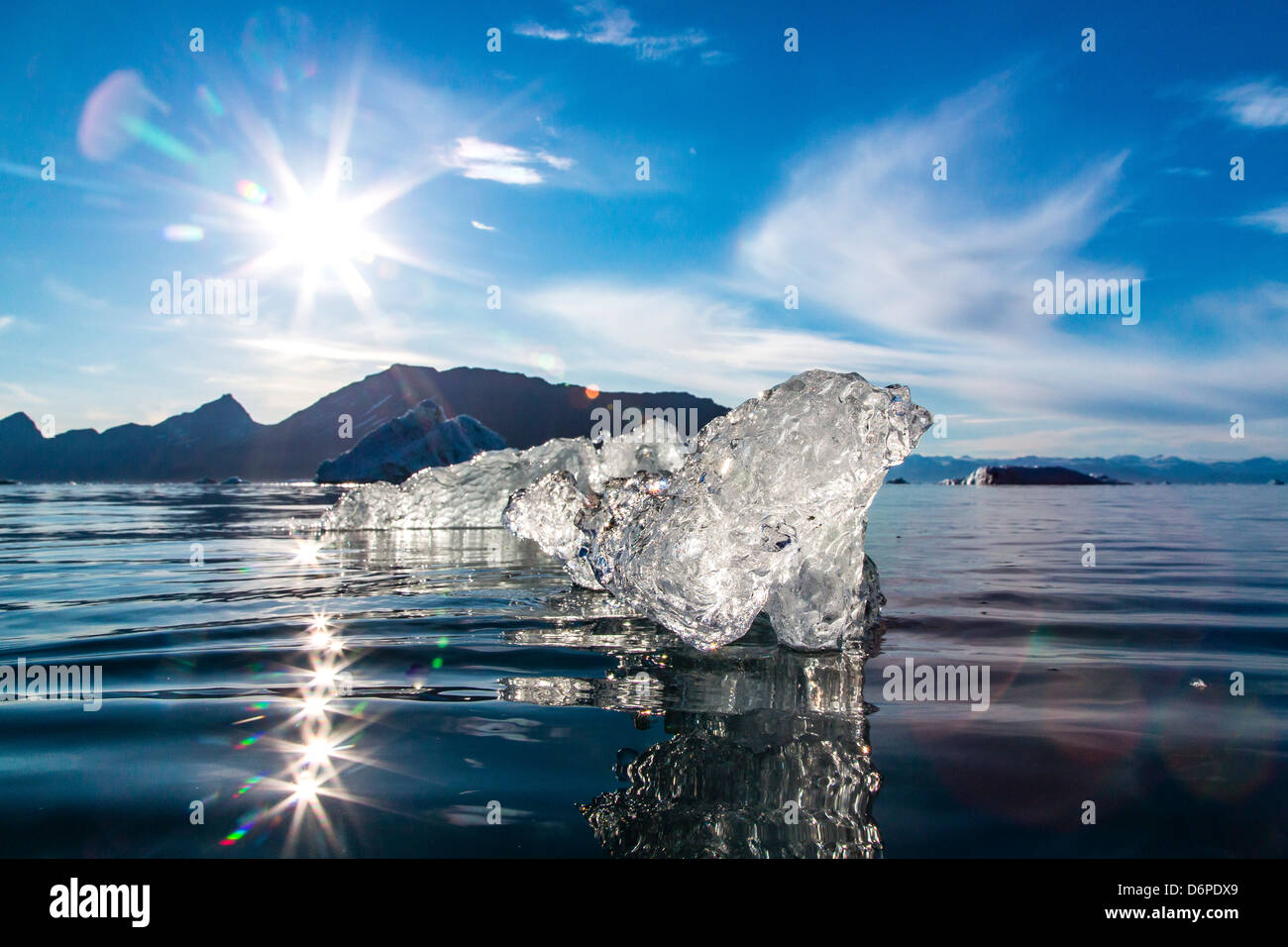 Treibeis, Vikingbukta (Viking Bay), Scoresbysund, Nordostgrönland, Polarregionen Stockfoto