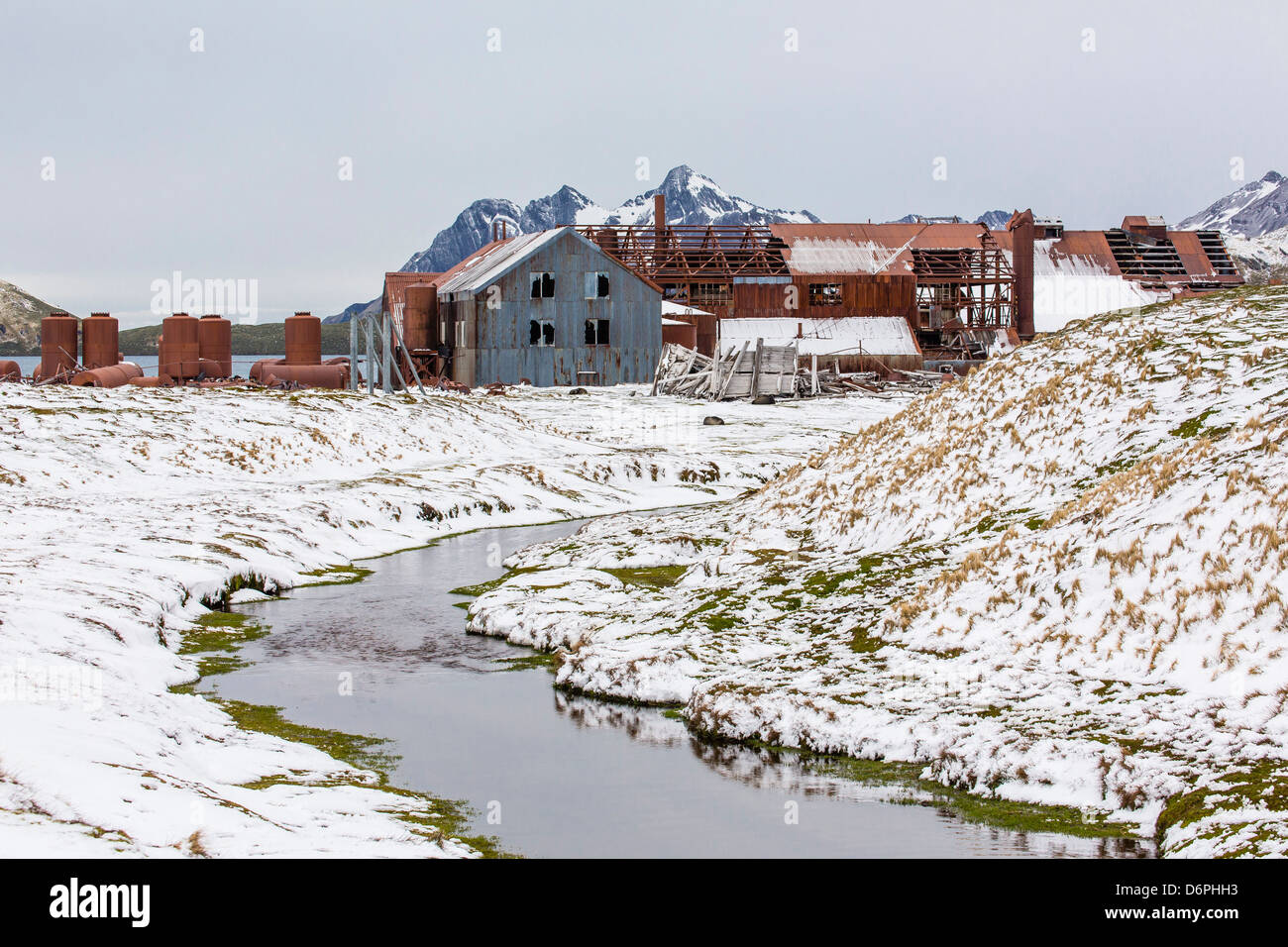 Die verlassenen norwegischen Whaling Station Stromness Bay, Südgeorgien, Süd-Atlantik, Polarregionen Stockfoto