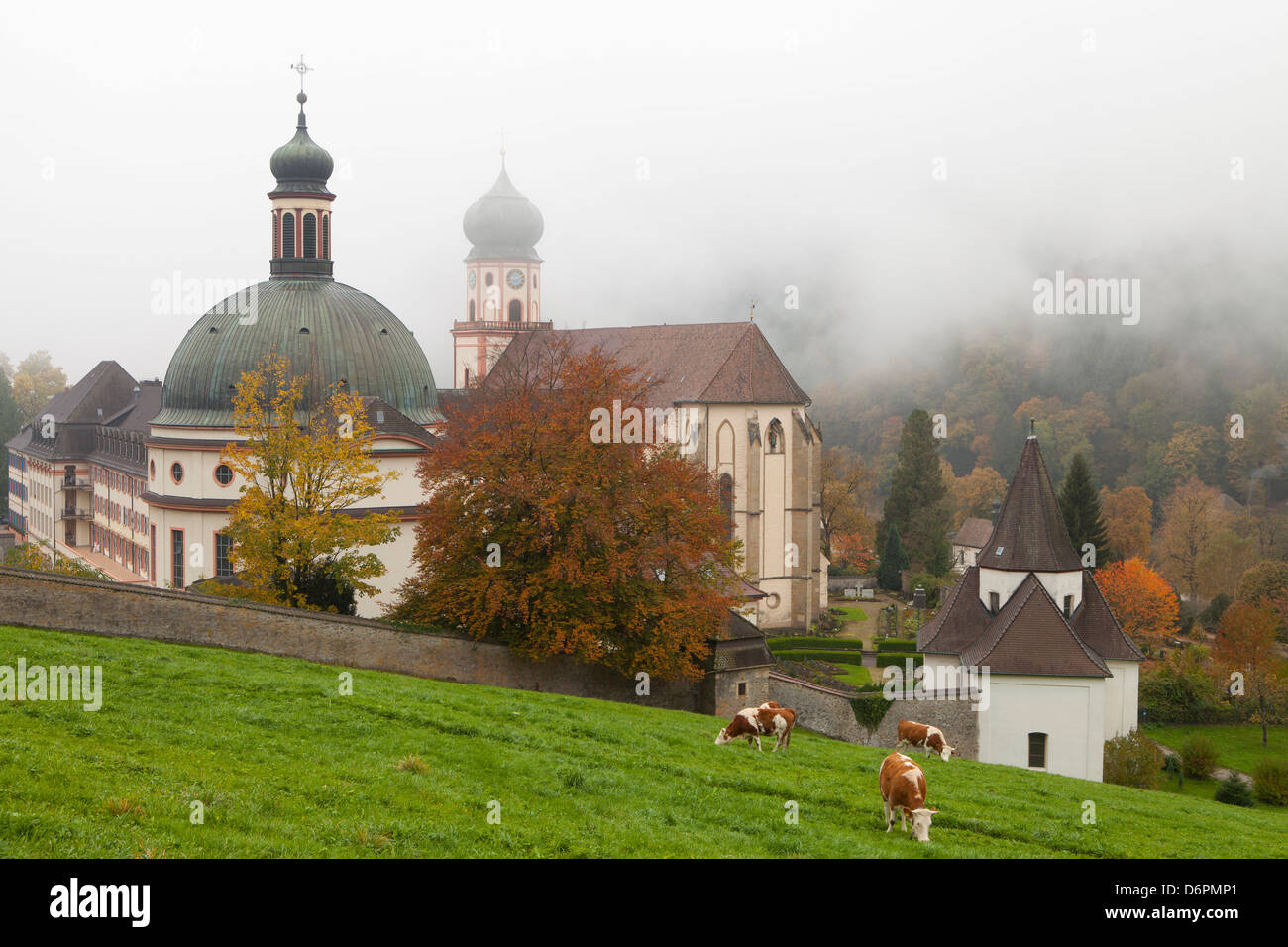 St. Trudpert Monastery (St. Trudpert Abbey) im Herbst, Schwarzwald, Baden-Wurttemberg, Deutschland, Europa Stockfoto