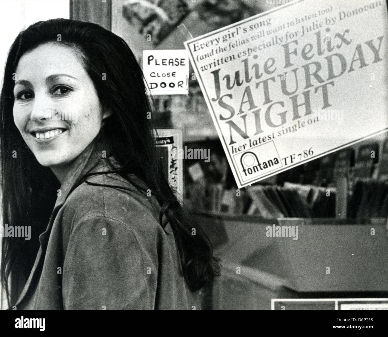 JULIE FELIX US-Folk-Sängerin im Januar 1967. Foto Tony Gale Stockfoto