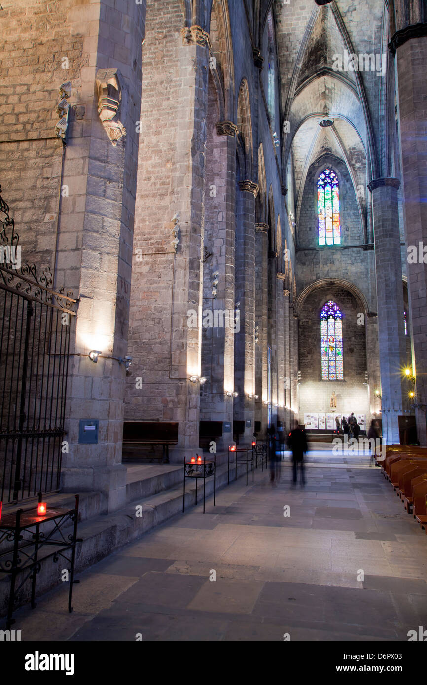 Kathedrale von Santa Maria del Mar, Barcelona, Spanien Stockfoto
