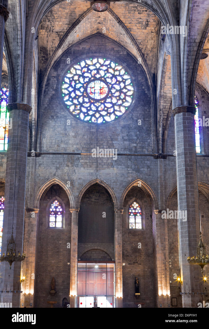 Kathedrale von Santa Maria del Mar, Barcelona, Spanien Stockfoto