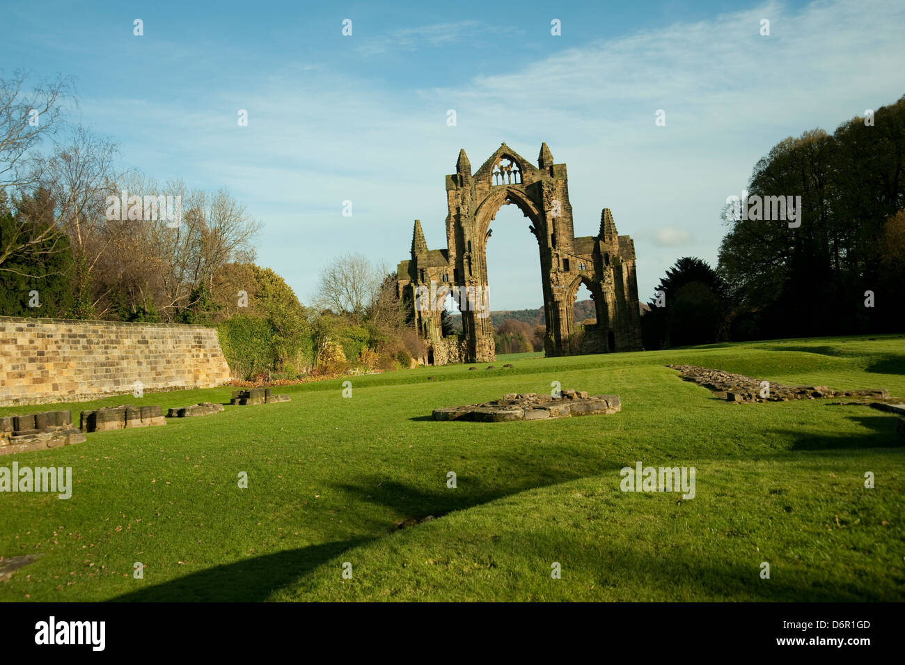 Guisborough Priory bei Tageslicht Stockfoto