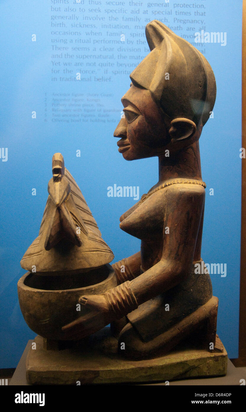 Eine Ausstellung in den kulturellen Hallen des American Museum of Natural History, New York USA Stockfoto