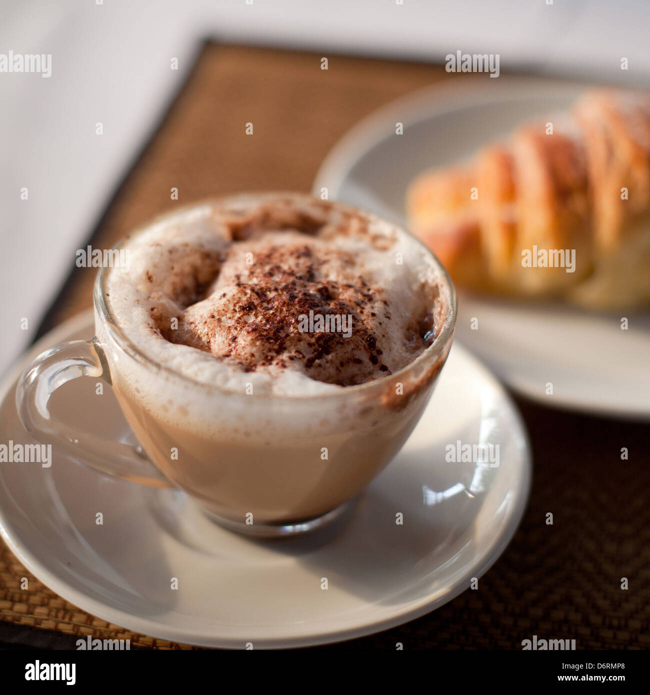 guten Morgen, Frühstück im café Stockfoto