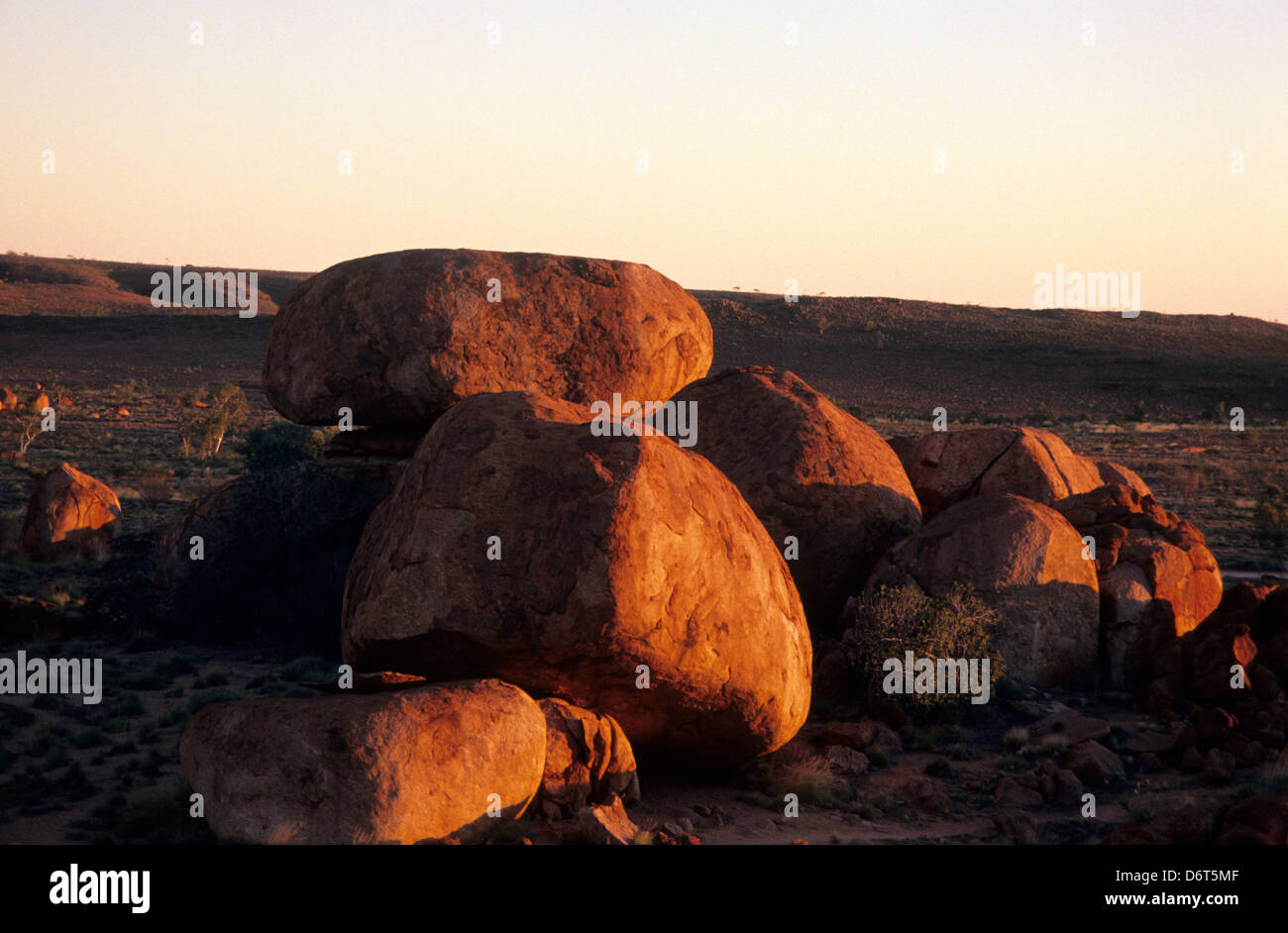 Australien, N.T. des Teufels Murmeln. Stockfoto