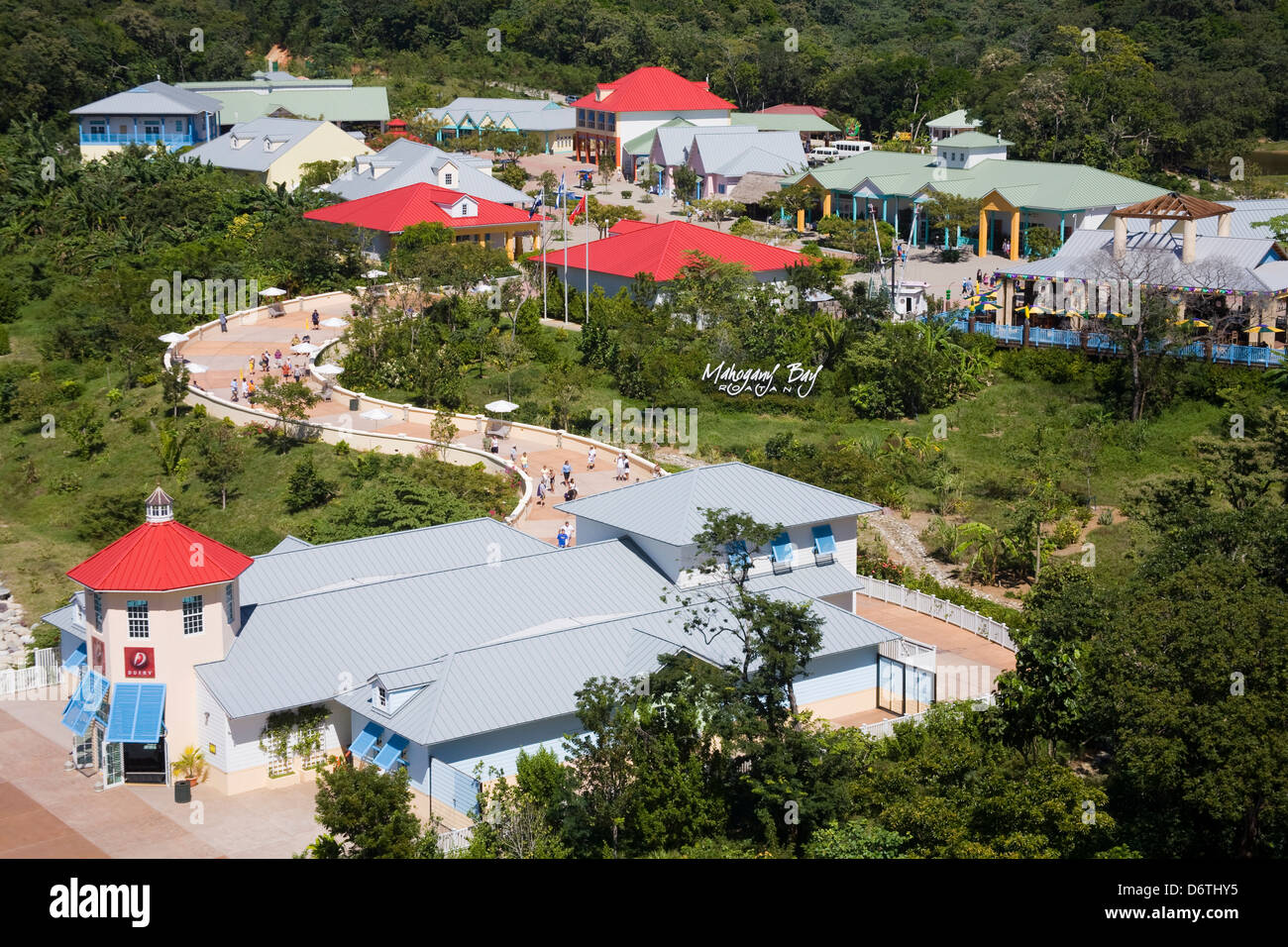 Mahogany Bay Cruise Center, Insel Roatan, Honduras Stockfoto