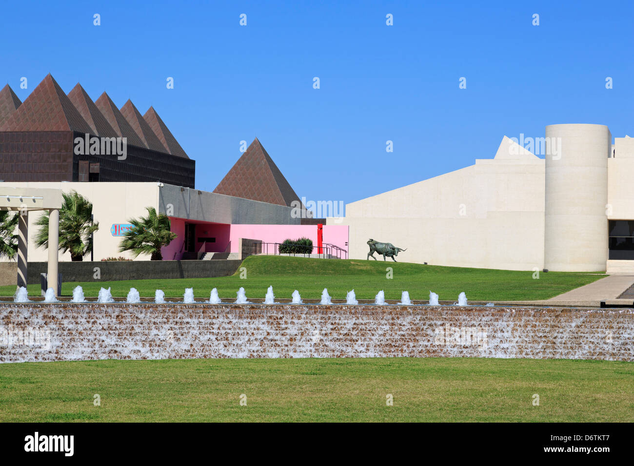 Garten in ein Museum, Kunstmuseum Süd-Texas, Corpus Christi, Texas, USA Stockfoto