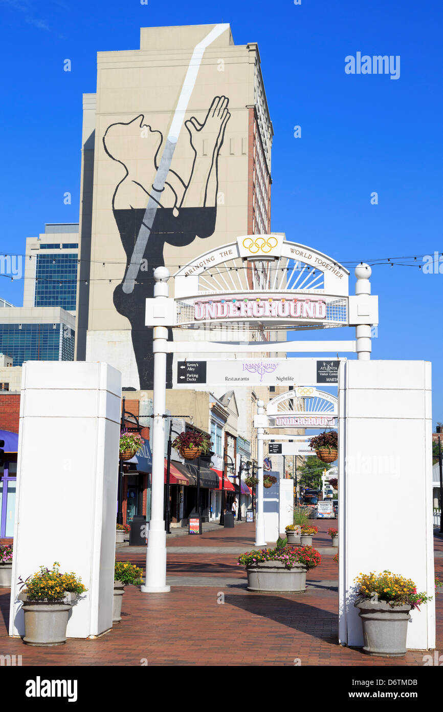 USA, Georgia, Atlanta, unterirdisches Atlanta Stockfoto