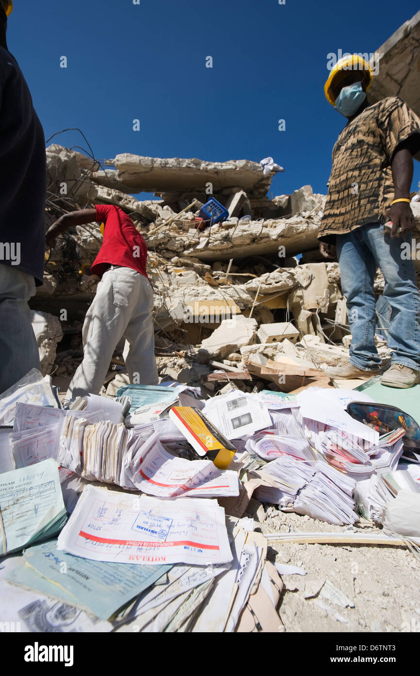2010 Erdbeben Haiti Schäden Port au Prince haiti Stockfoto
