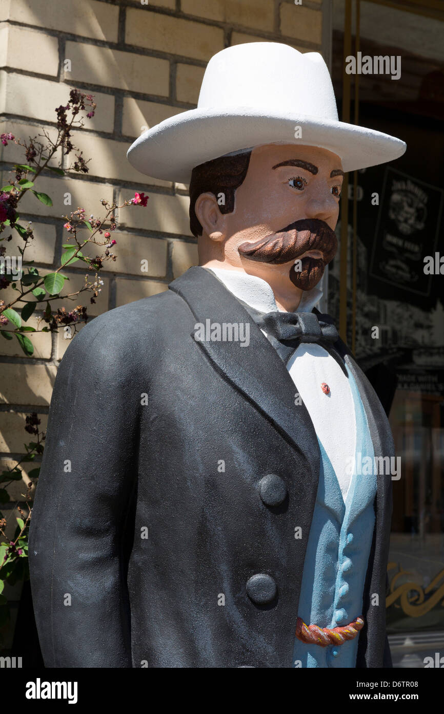 Statue von Jack Daniel in Lynchburg, Nashville, Tennessee, USA Stockfoto