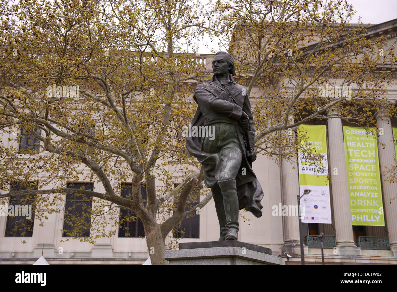 Stadtzentrum, Innenstadt, Philadelphia, Pennsylvania, Kunstmuseum und Benjamin Franklin Parkway Stockfoto