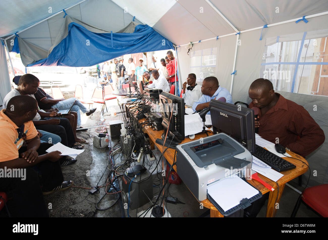 Radiosendung Center, Port au Prince, Haiti, Caribbean Stockfoto