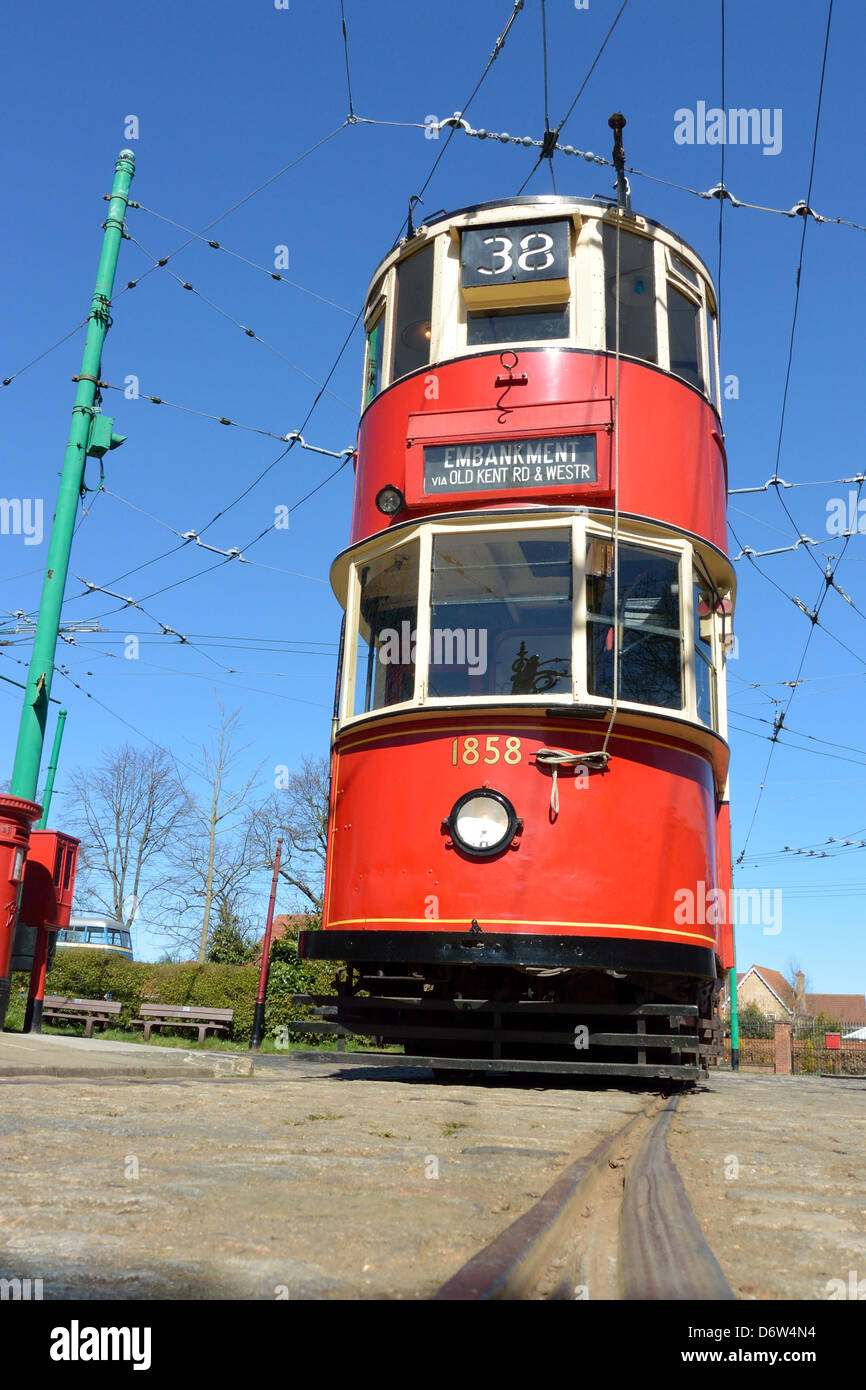 London Transport Tram 1858 an der East Anglia Transport Museum, Carlton