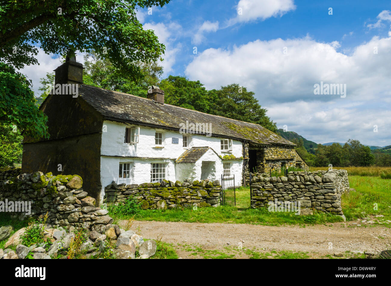 Bauernhof Ferienhaus im Lake District National Park in der Nähe von Little Langdale, Cumbria, England. Stockfoto