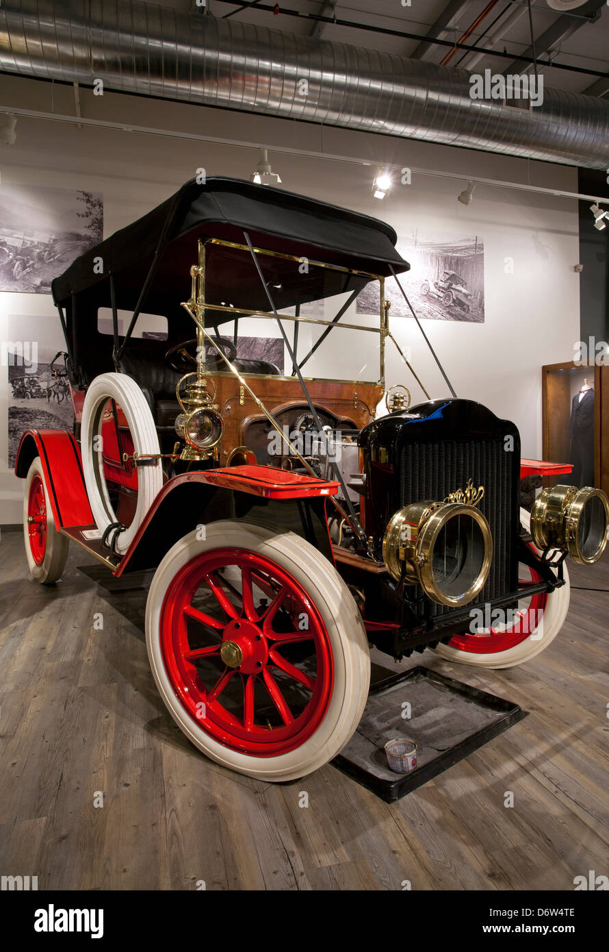 1907 weiße Steamer.Model G Custom Touring. Fountainhead Antique Auto Museum. Fairbanks. Alaska. USA Stockfoto