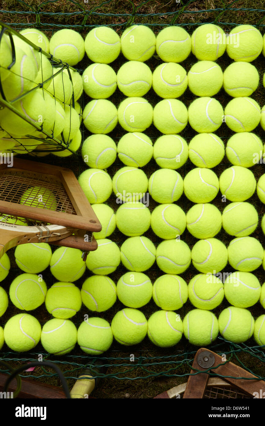 Tennisbälle üben Training coaching Stockfoto