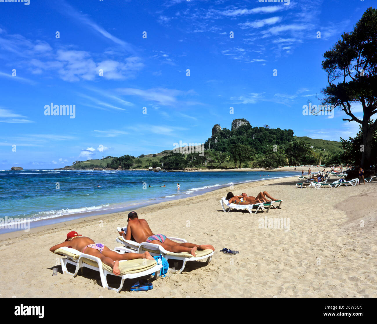8401. Bahia Maimon Strand, Dominikanische Republik, Karibik, West Indies Stockfoto
