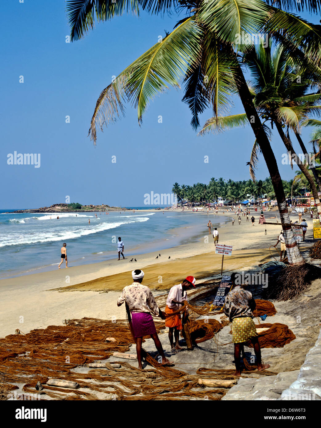 8440. Lighthouse Beach, Kovalam, Kerala Zustand, Indien Stockfoto
