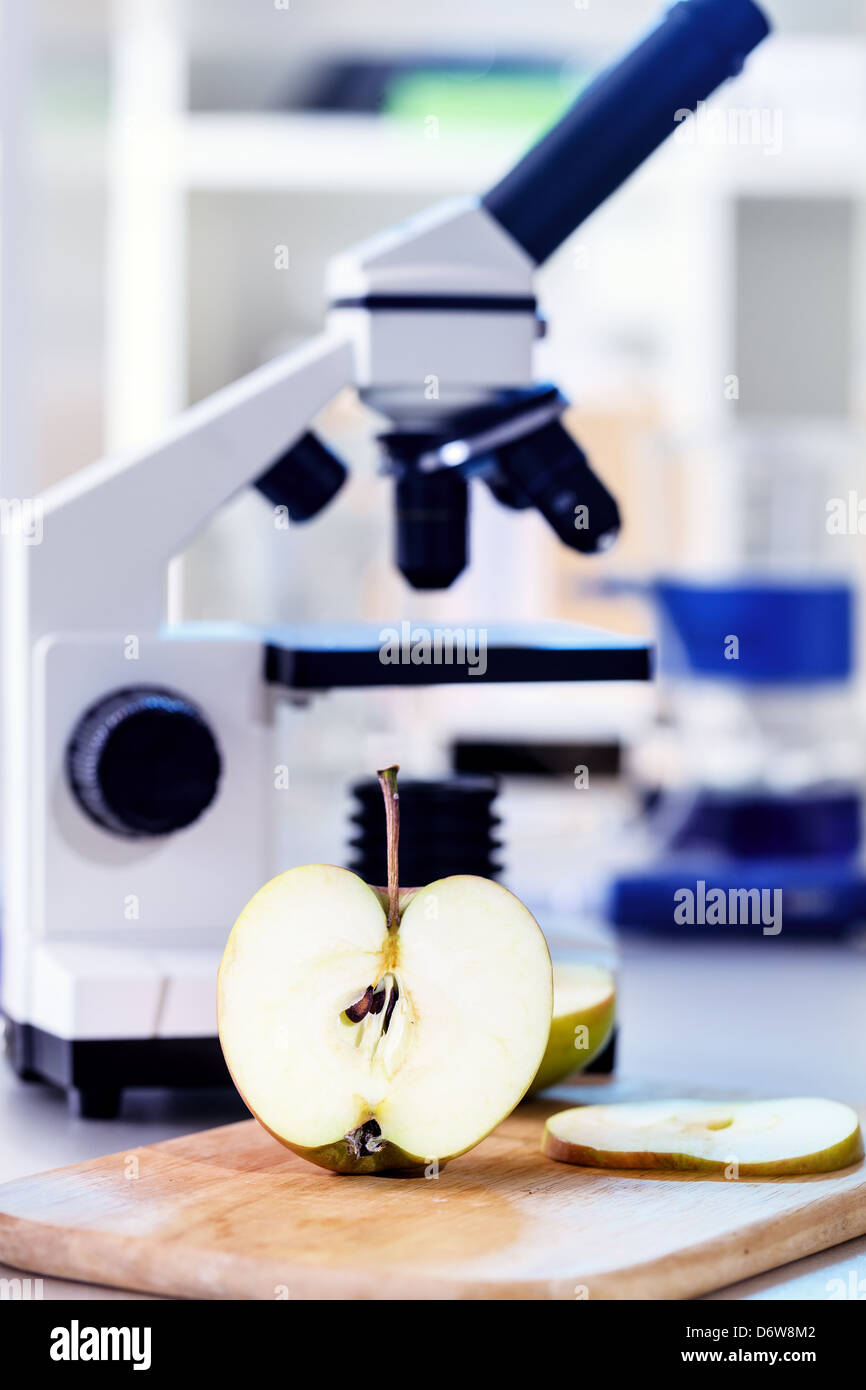 Chemisches Labor der Lebensmittel liefern / steuern die Menge Nitrate, Herbizide und Pestizide Stockfoto