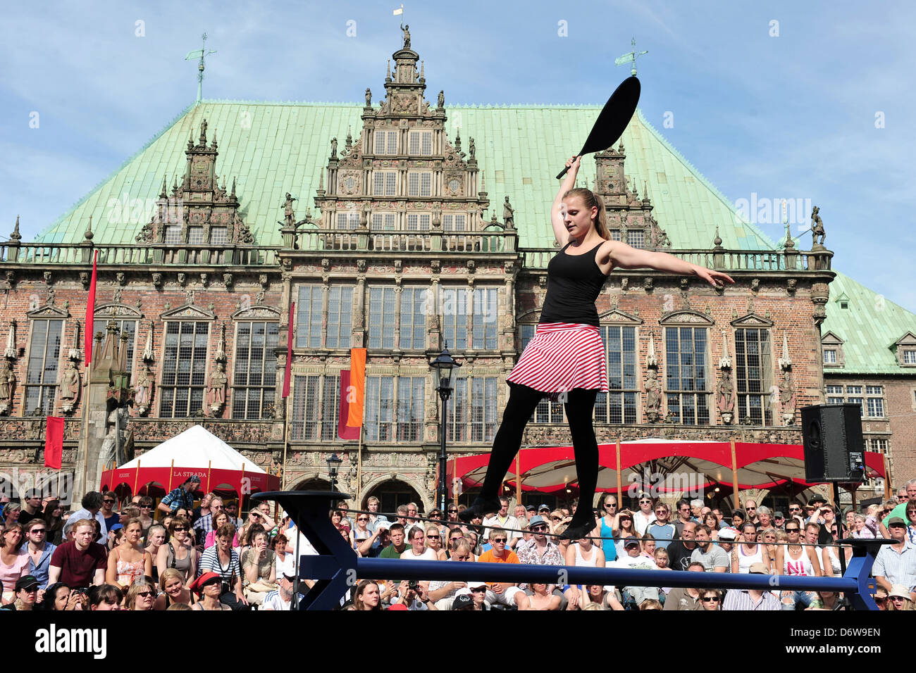 Bremen, Deutschland, Bremen Zirkusschule Witze auf der internationalen Circus-Festival 2012-Straße Stockfoto