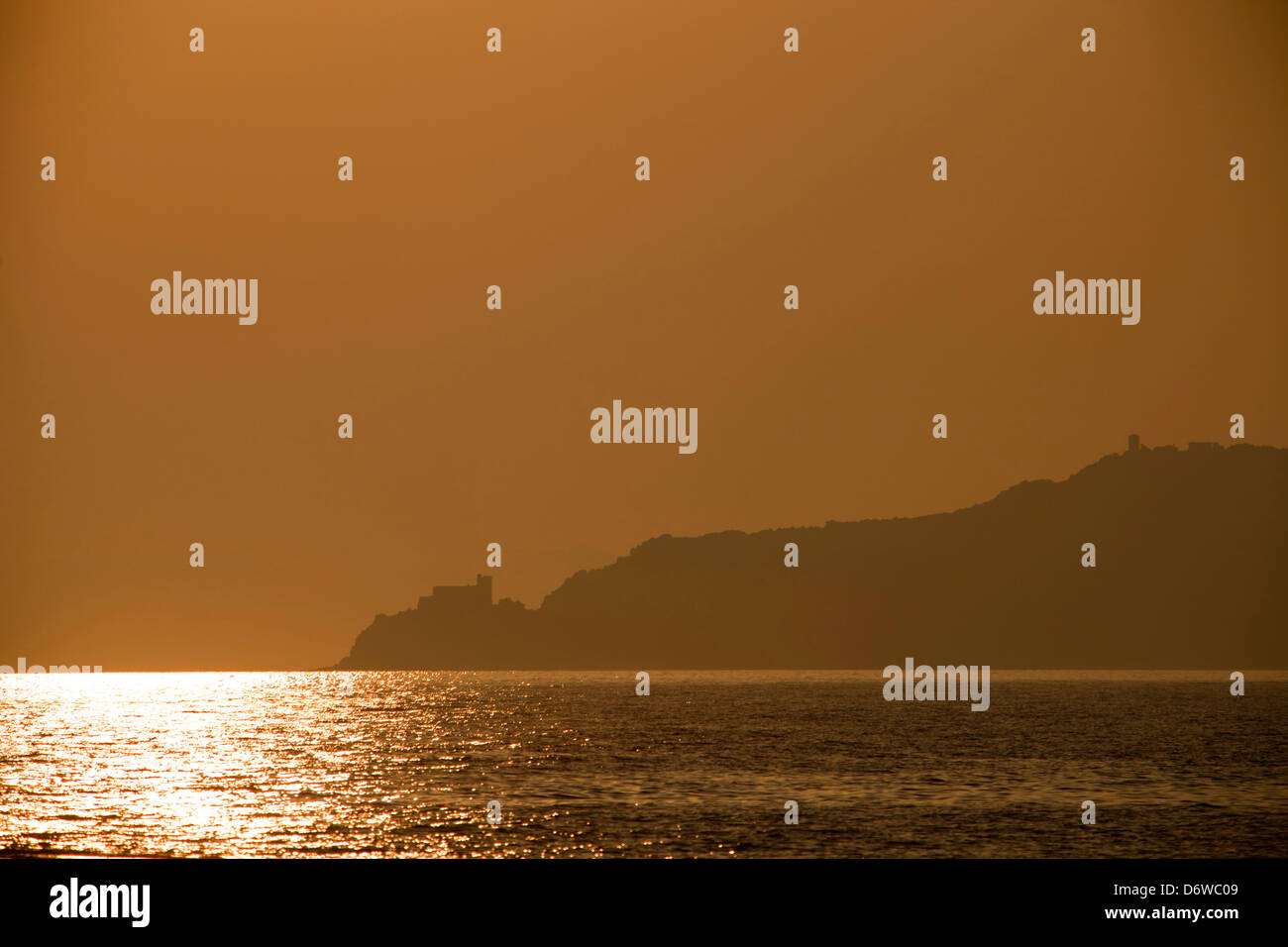 Sonnenuntergang, Castiglione della Pescaia, Maremma, Toskana, Italien, Europa Stockfoto