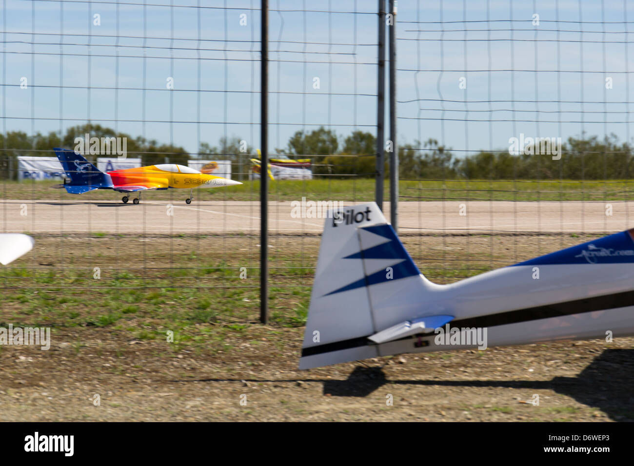 Scorpion Jet Turbine Modell aus in Bellota Jet, der Tempel der Radiocontrol takin. Stockfoto