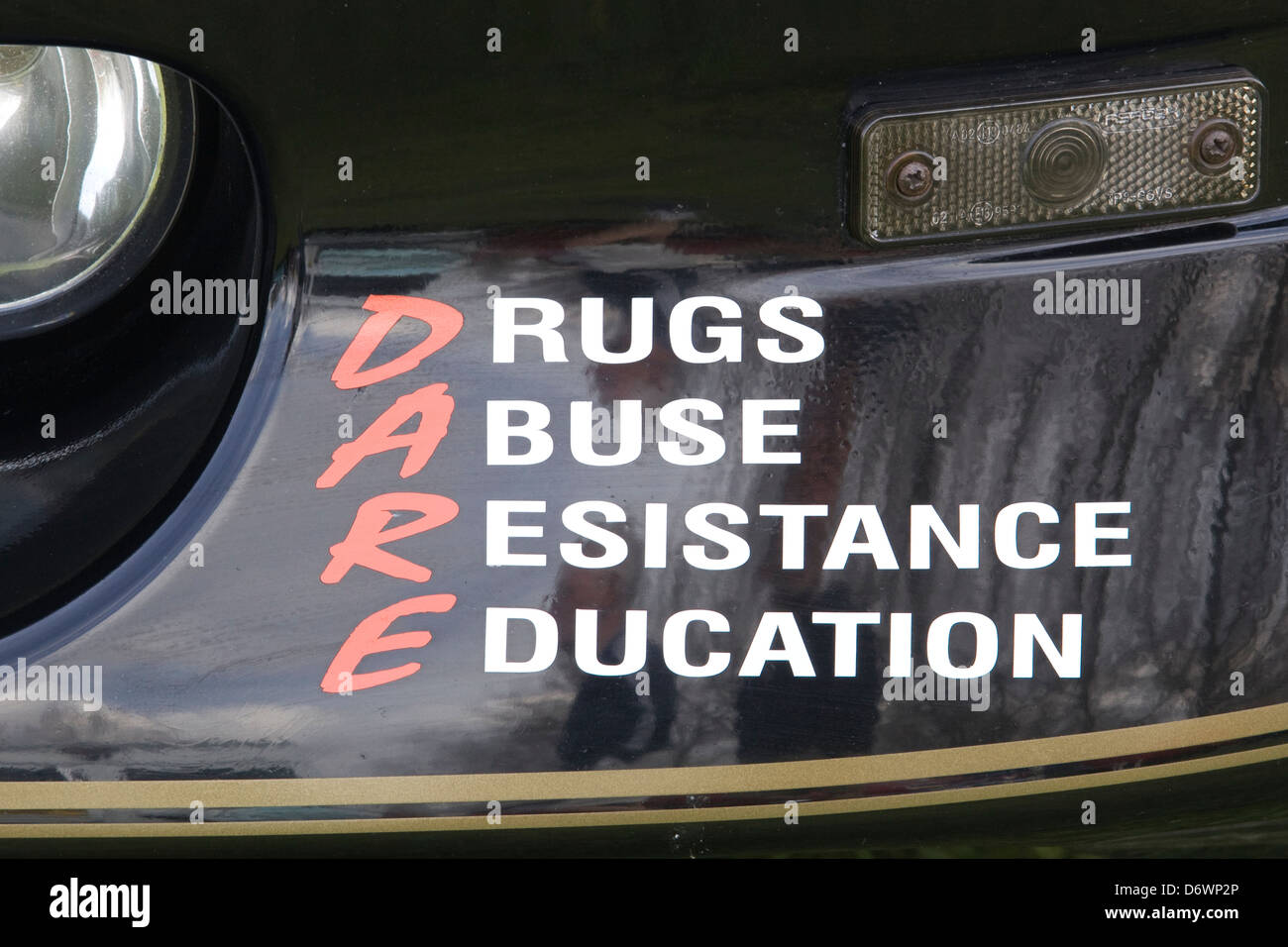 NYPD Drug Abuse Widerstand Education Programm auf ein Polizeifahrzeug "Der Untersuchungsrichter geben Ihnen Ihre nächste Fahrt lassen Sie sich nicht" "Wagen" Stockfoto