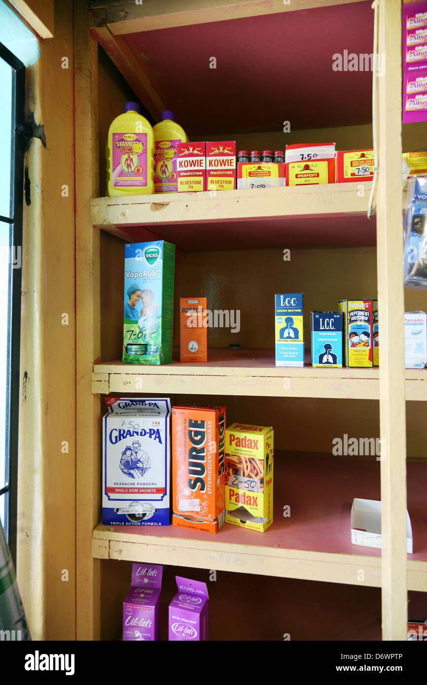 Pflanzliche Heilmittel und "over the Counter" Medizin Stockfoto