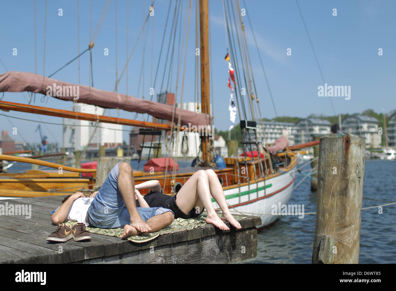 Flensburg, Deutschland, ein paar von der Flensburger Hafen Museum Stockfoto