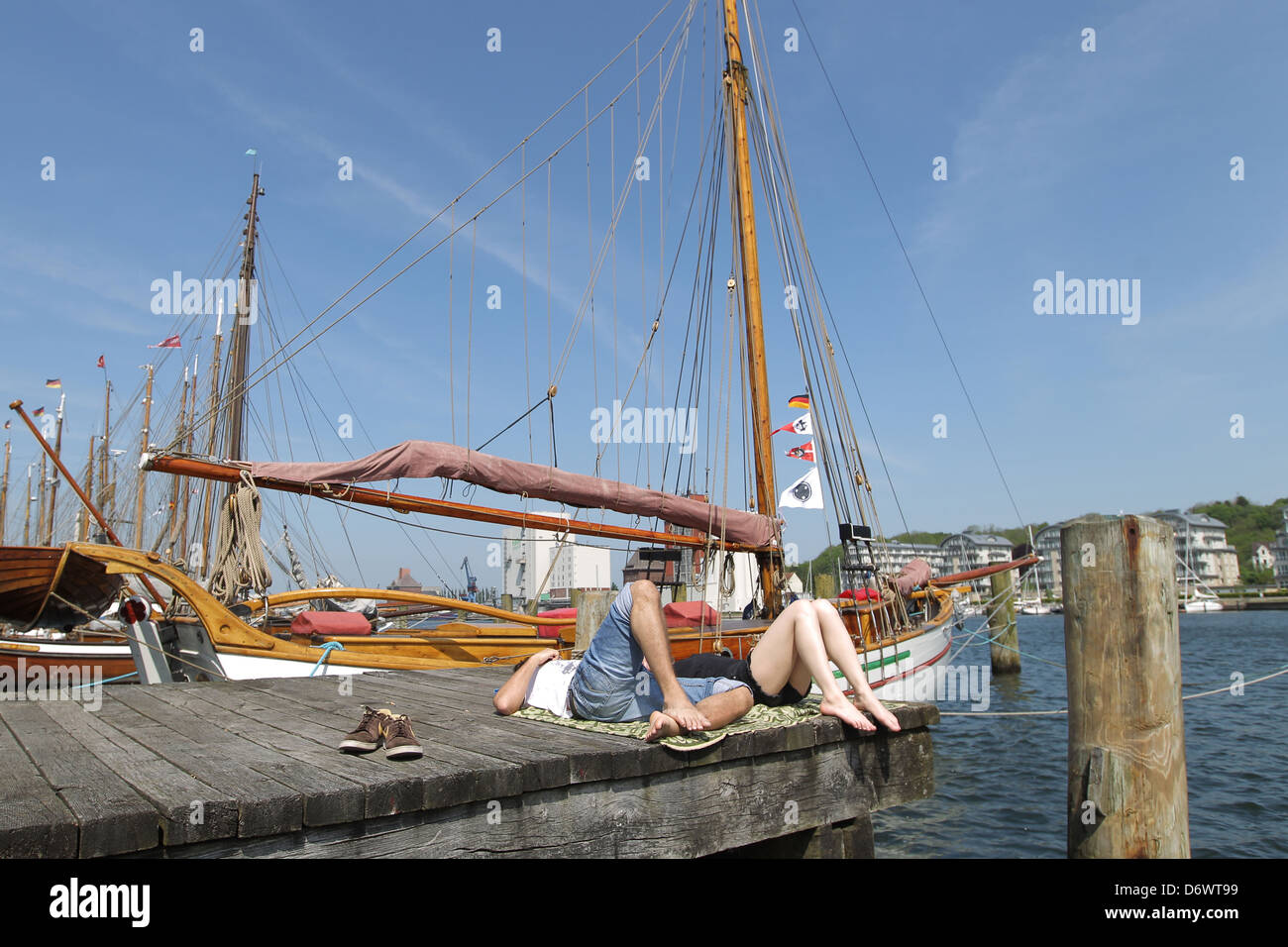 Flensburg, Deutschland, ein paar von der Flensburger Hafen Museum Stockfoto