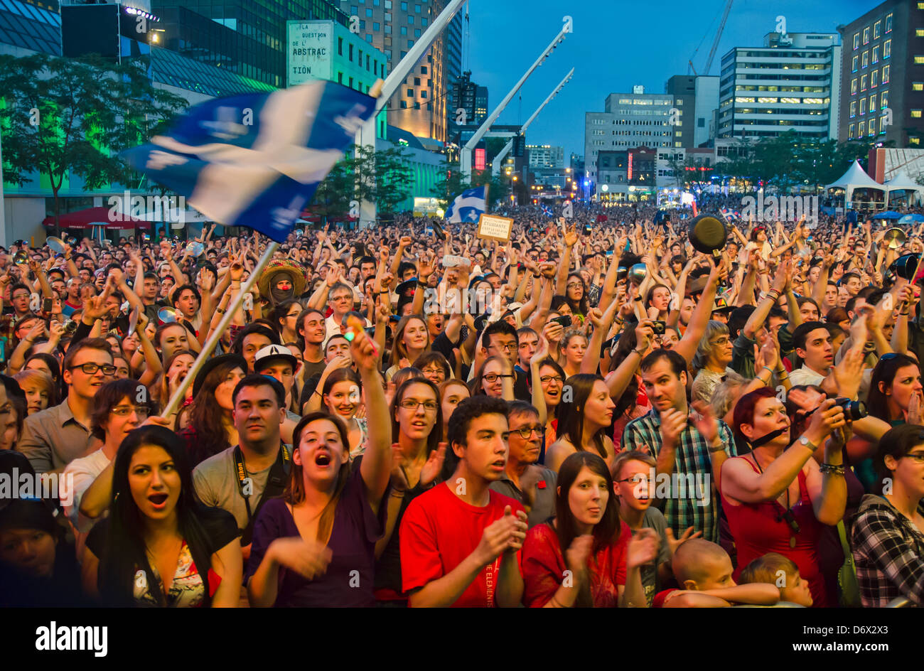 Montreal - Juni 15-Fans an einer Lok locass Konzert während francofolies Festival auf 2012/09/15 Stockfoto