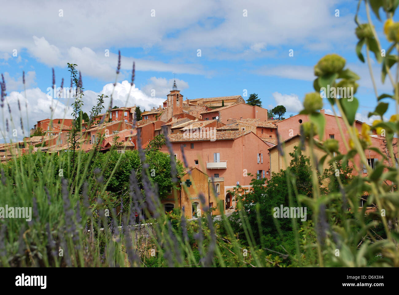 Ocker bunten historischen Dorf Roussillon, Provence, Frankreich Stockfoto