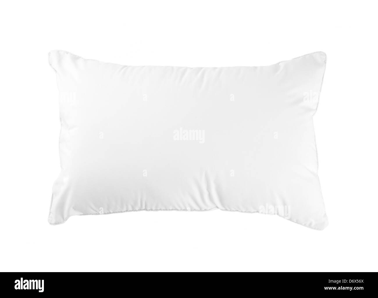 Weich und Hygiene Kissen ideal für Ihr Schlafzimmer isoliert auf weißem Hintergrund Stockfoto