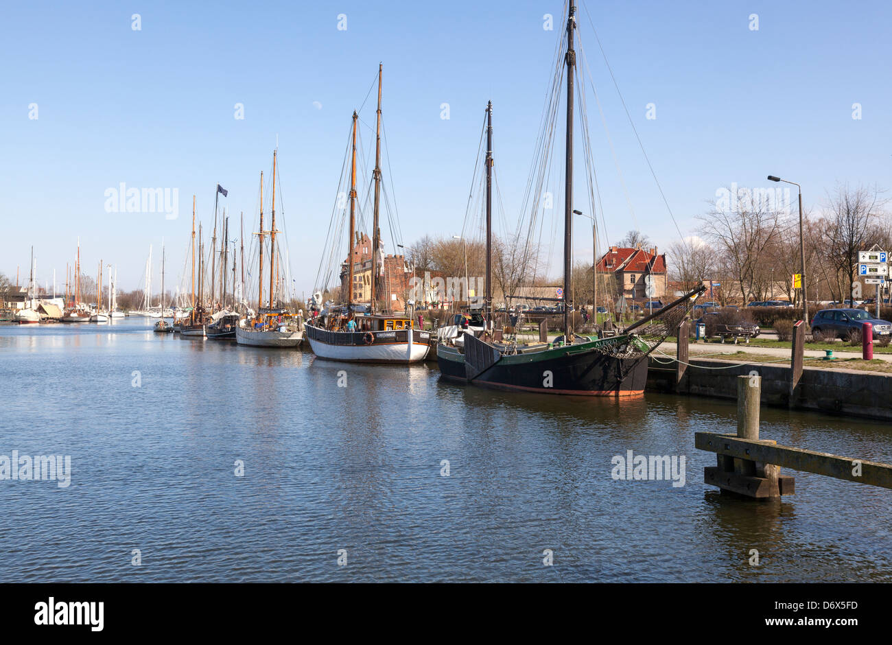Hafen, Greifswald, Mecklenburg Vorpommern, Deutschland Stockfoto