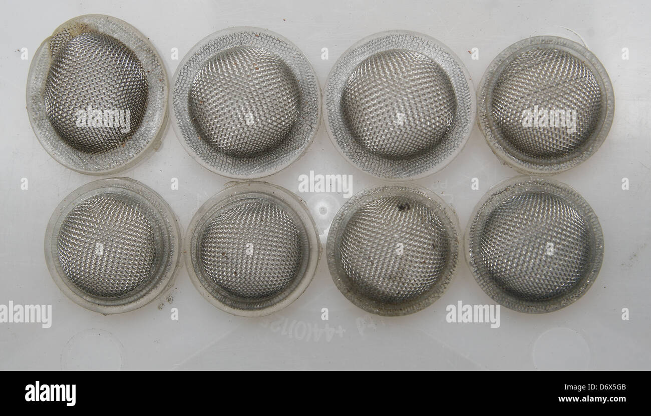 Schließen Sie herauf Bild der Cask Ale Hop Filter Stockfoto