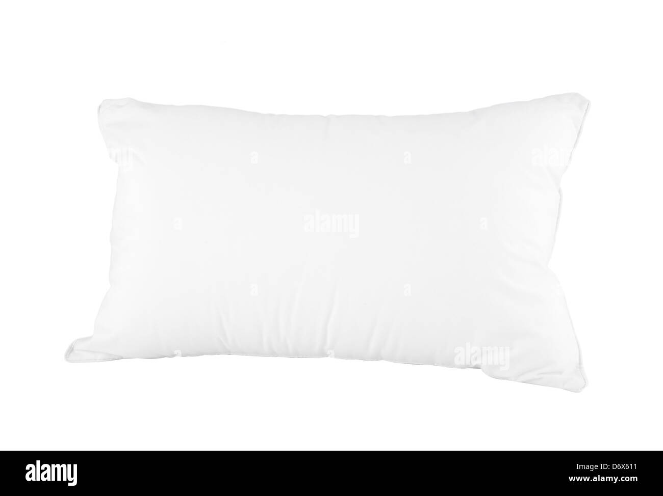 Weich und Hygiene Kissen ideal für Ihr Schlafzimmer isoliert auf weißem Hintergrund Stockfoto