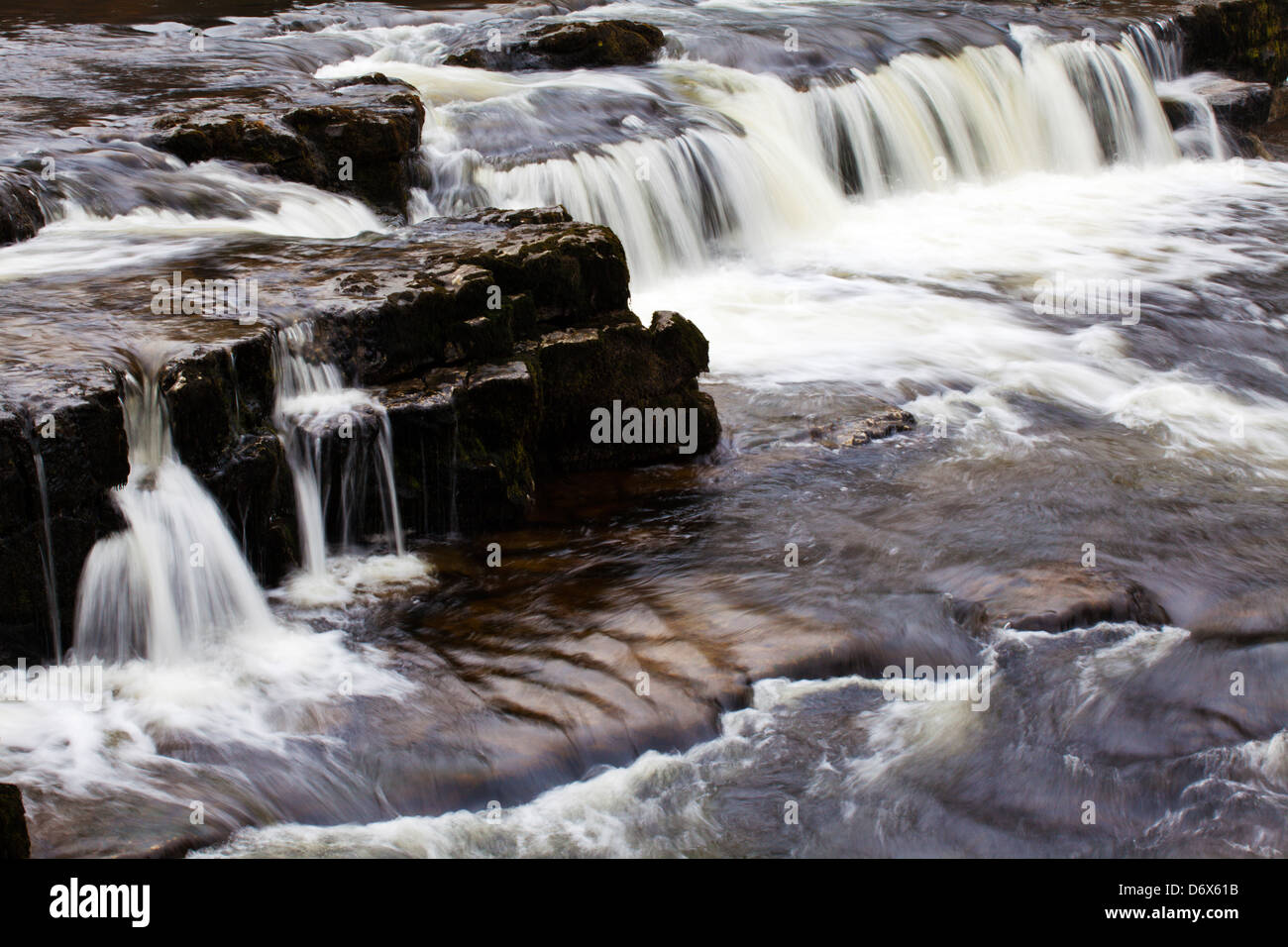 Redmire Kraft auf dem Fluß Ure Wensleydale Yorkshire Dales England Stockfoto