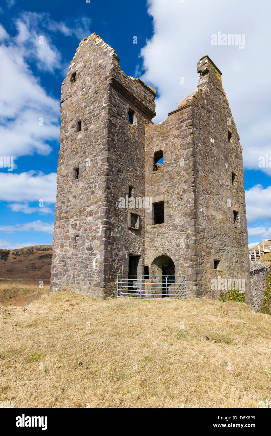 Ein Blick in Richtung Gylen Castle, Insel Kerrera, Argyll and Bute, Scotland, UK, Europa. Stockfoto