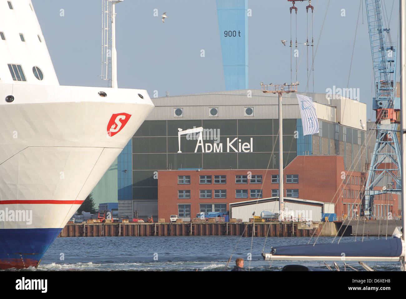 Kiel, Deutschland, die Stena Germanica Ankunft im Hafen von Kiel Stockfoto